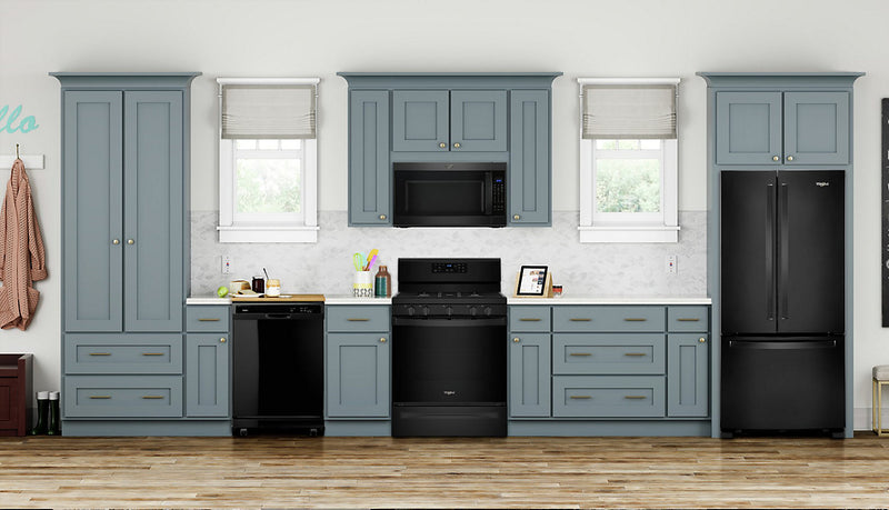 Lave-vaisselle portatif Whirlpool de 24 po et de 64 dBA avec commandes à l’avant - noir - WDP370PAHB