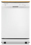 Lave-vaisselle portatif Whirlpool de 24 po et de 64 dBA avec commandes à l’avant - blanc - WDP370PAHW