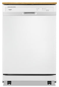 Lave-vaisselle portatif Whirlpool de 24 po et de 64 dBA avec commandes à l’avant - blanc - WDP370PAH…