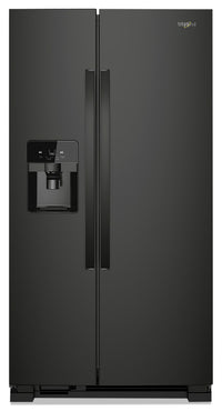 Réfrigérateur Whirlpool de 25 pi³ et de 36 po à compartiments juxtaposés - noir - WRS325SDHB