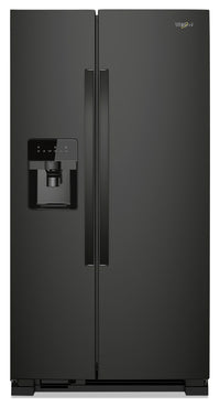 Réfrigérateur Whirlpool de 25 pi³ et de 36 po à compartiments juxtaposés - noir - WRS335SDHB