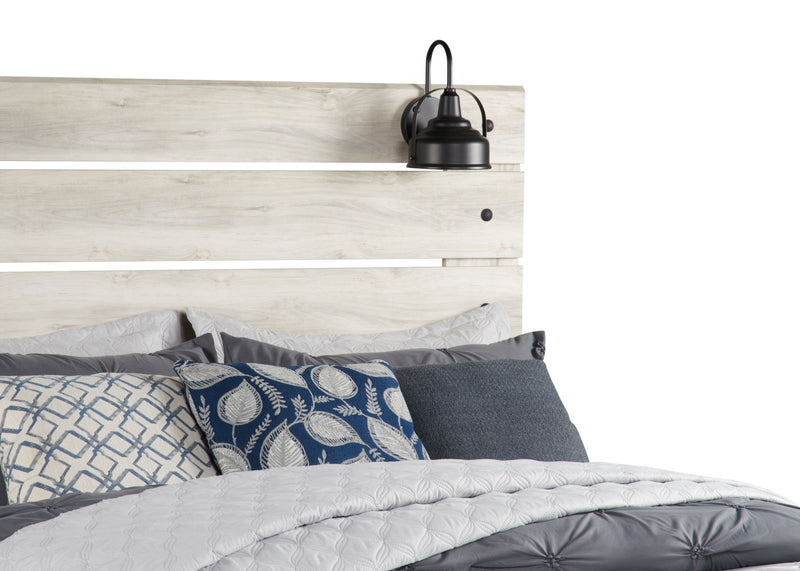 Lit de rangement Abby avec éclairage à DEL et ports USB, blanc - format grand lit