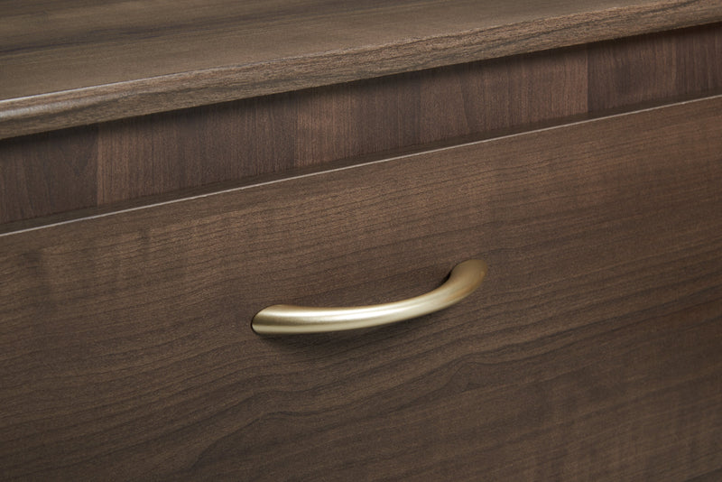 Commode Aida de 49,5 po (L) x 29,8 po (H) à 6 tiroirs pour la chambre à coucher, fabriquée au Canada - brune