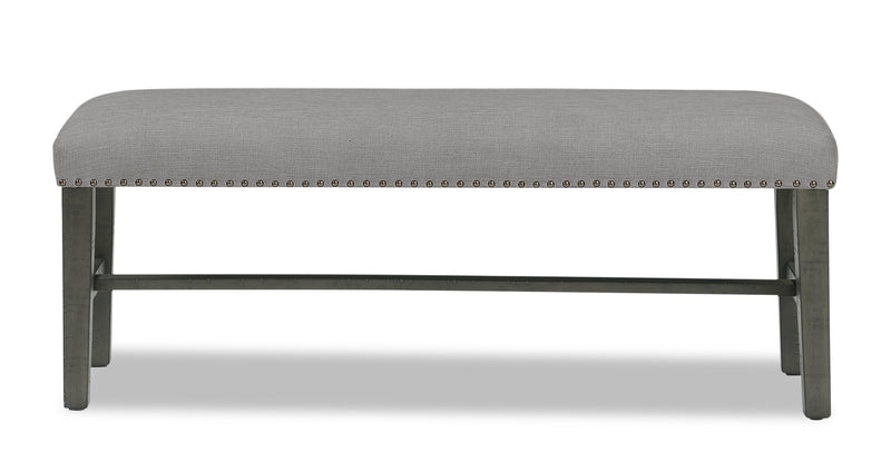 Banc de salle à manger Alto de 46 po (L) en tissu d’apparence lin - gris