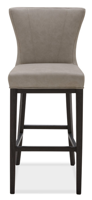 Tabouret bar Quinn en tissu de cuir végétalien - taupe