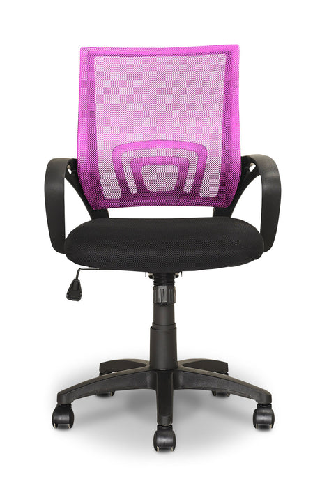 Chaise de bureau Loft de 21 po en mailles - rose