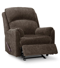 Fauteuil coulissant inclinable Baron de 32 po fabriqué au Canada en tissu de chenille - brun