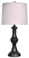 Lampe de table de 26,5 po au fini bronze huilé