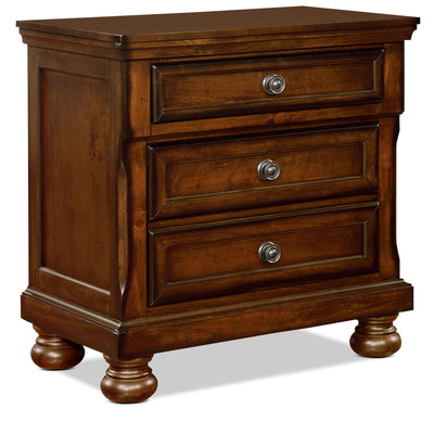 Chelsea Nightstand - Traditional style Nightstand in Cherry Pine Solids and Cherry Veneers