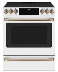 Cuisinière intelligente à induction Café de 5,7 pi³ avec convection européenne véritable et grilles …