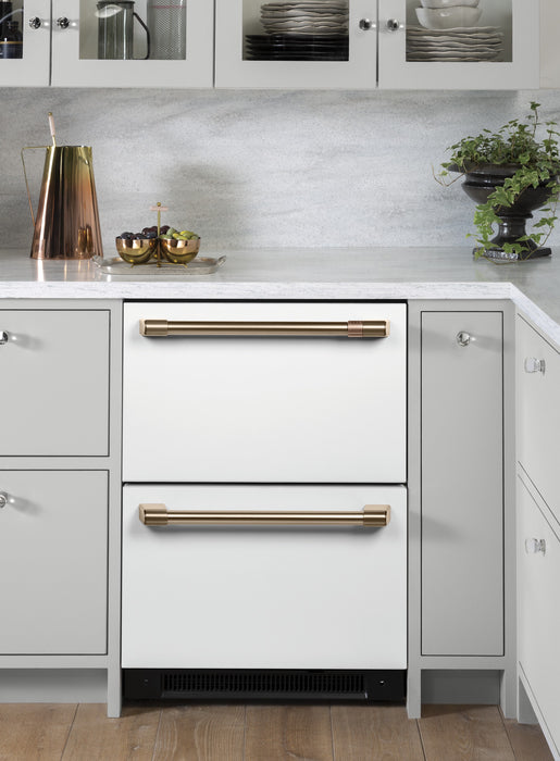 Réfrigérateur Café de 5,7 pi³ et de 24 po à 2 tiroirs - blanc mat - CDE06RP4NW2