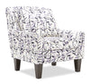 Fauteuil d’appoint club Sofa Lab personnalisable de 29 po fabriqué au Canada en tissu de velours avec pattes en bois - Pebble multicolore