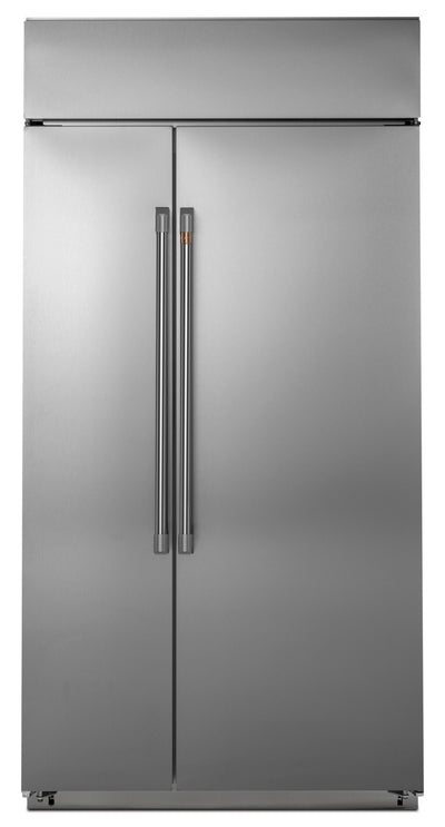 Café 42" Built-In 25 Cu. Ft. Smart Side-by-Side Refrigerator - CSB42WP2NS1 - Refrigerator in Stainless Steel with Brushed Stainless Steel Handles