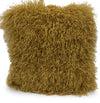 Coussin décoratif carré Mongolian 16 po - moutarde