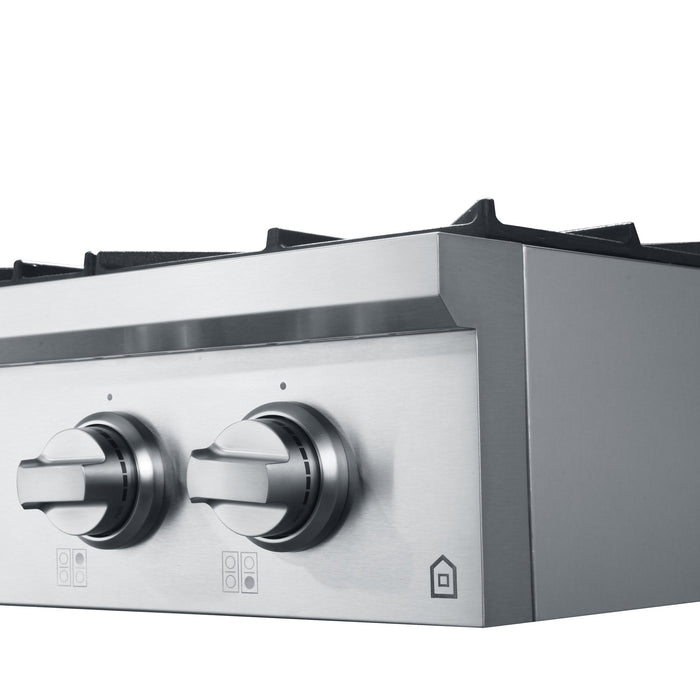 Surface de cuisson à gaz encastrée Ancona de 36 po de style commercial - AN-2161