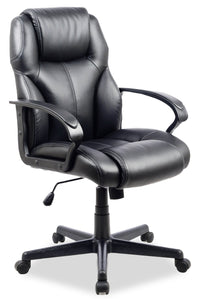 Fauteuil président Delson de 24,5 po rembourré de mousse - noir