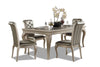 Ensemble de salle à manger Diva 5 pièces avec table, rallonge de 66 po à 84 po (L) et 4 chaises - gris argenté