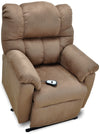 Fauteuil à inclinaison électrique 3 positions en microsuède rembourré - brun