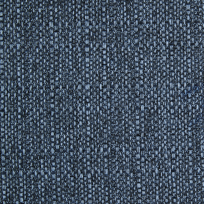 Chaise de salle à manger Eden en tissu d’apparence lin et en métal - bleue