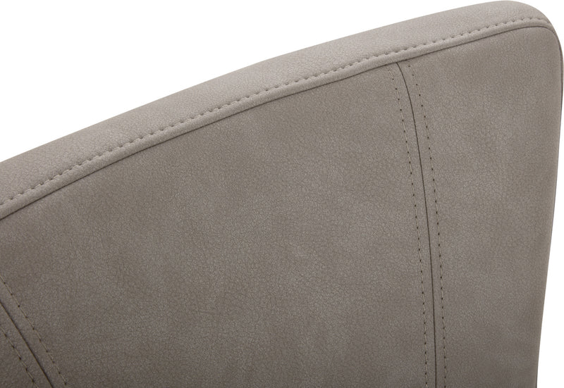 Tabouret bar Quinn en tissu de cuir végétalien - taupe