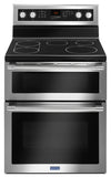 Cuisinière électrique Maytag de 6,7 pi³ avec autonettoyage et four double - acier inoxydable résistant aux traces de doigts - YMET8800FZ