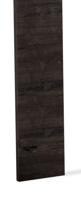 Ensemble de chambre à coucher Grayson 5 pièces rustique fabriqué au Canada avec lit, commode et miroir, gris foncé - format grand lit