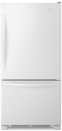 Réfrigérateur Whirlpool de 18,7 pi³ et de 30 po à congélateur inférieur - blanc sur blanc - WRB329DF…