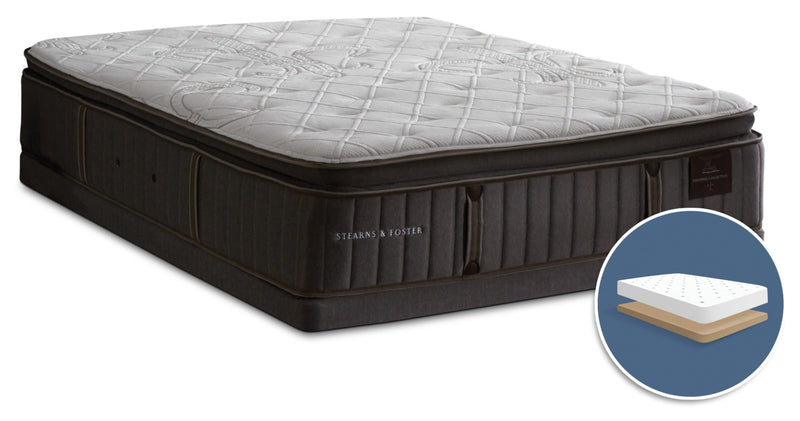 Ensemble semi-ferme à plateau-coussin à profil bas Princedale Stearns & Foster pour lit double