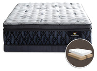 Ensemble matelas moelleux plateau-coussin épais divisé Mansell Perfect Sleeper Serta pour grand lit