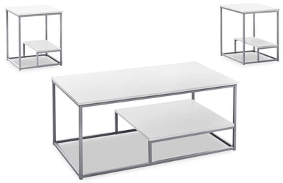 Jules 3-Piece Coffee and Two End Tables Package - White