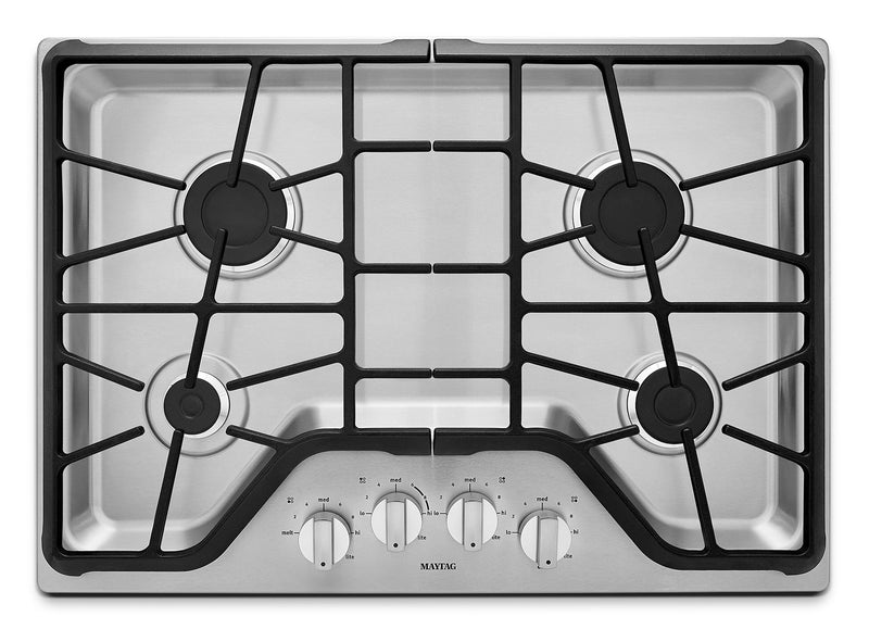 Surface de cuisson à gaz Maytag de 30 po à 4 éléments - acier inoxydable - MGC7430DS
