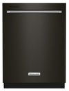 Lave-vaisselle encastré KitchenAid de 24 po et de 44 dBA avec commandes sur le dessus et 3e panier - acier inoxydable noir avec fini PrintShieldMC - KDTM404KBS