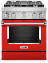 Cuisinière intelligente hybride KitchenAid de 4,1 pi³ avec autonettoyage - rouge passion - KFDC500JP…