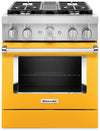 Cuisinière intelligente à gaz KitchenAid de 4,1 pi³ avec autonettoyage - poivron jaune - KFGC500JYP