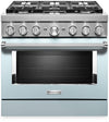 Cuisinière intelligente hybride KitchenAid de 5,1 pi³ avec autonettoyage - bleu Miami - KFDC506JMB