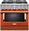 Cuisinière intelligente hybride KitchenAid de 5,1 pi³ avec autonettoyage - orange brûlé - KFDC506JSC