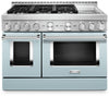 Cuisinière intelligente à gaz KitchenAid de 6,3 pi³ avec autonettoyage - bleu Miami - KFGC558JMB