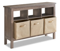 Table d’entrée Kimberly de 47,25 po avec 3 paniers - beige