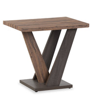 Table de bout moderne Kinsley de 23,6 po - bois brun foncé