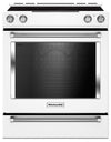 Cuisinière électrique KitchenAid de 7,1 pi³ avec technologie AquaLiftMD et autonettoyage - blanche - YKSEB900EWH
