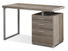 Bureau d’ordinateur Rimini de 48 po à 3 tiroirs - taupe foncé