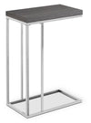 Table d'appoint Arroh de 18 po en forme de C - gris et chrome