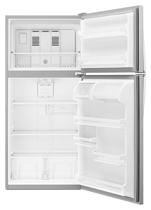 Réfrigérateur Whirlpool de 18,2 pi³ et de 30 po à congélateur supérieur - acier inoxydable monochrome - WRT318FZDM