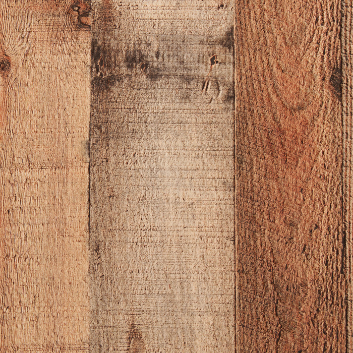 Lit à panneau Mojave rustique avec tête de lit et cadre de lit, brun - format très grand lit