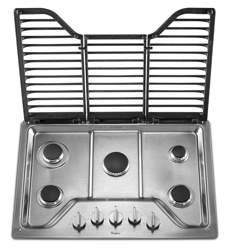 Surface de cuisson à gaz Whirlpool de 30 po WCG97US0HS Brick