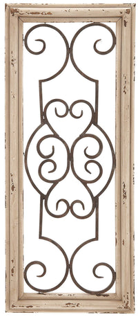 Panneau mural de type fenêtre en métal – 10 po x 25 po