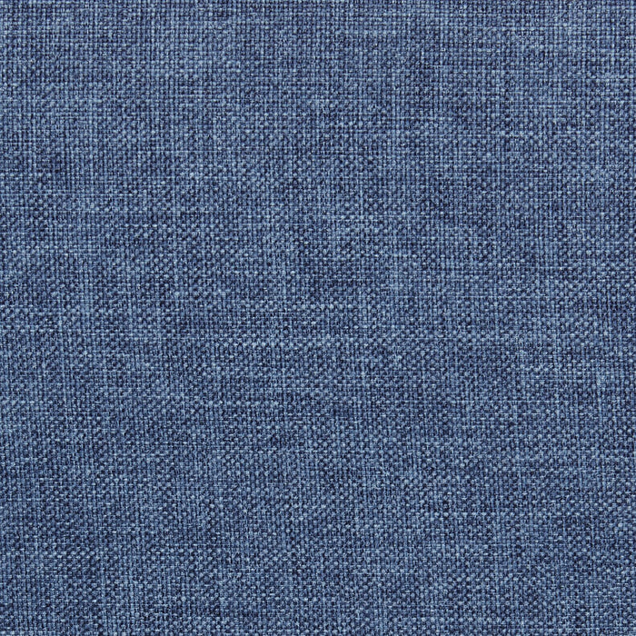 Lit rembourré Page en tissu d’apparence lin bleu avec capitonnage à boutons - format lit double