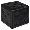 Pouf cubique Talbott de 17,5 po - similicuir noir