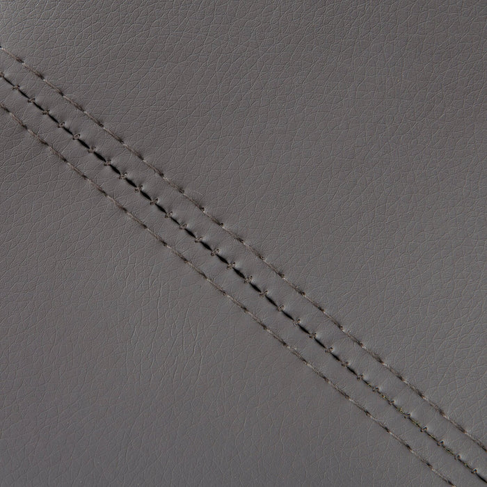 Tabouret bar Cole en tissu de cuir végétalien et en métal - gris