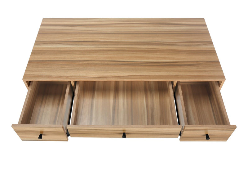 Bureau Shia de 47,25 po à 3 tiroirs - naturel